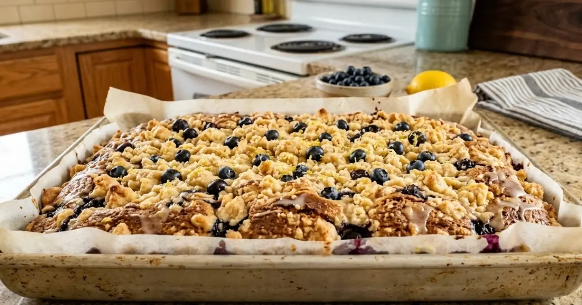 Lemon Blueberry Crumb Cake – Moist, Buttery & Bursting with Fresh Berries