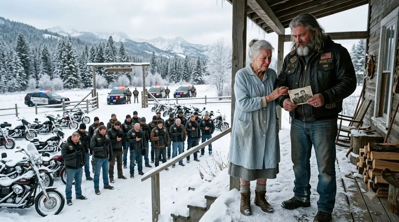 An 83-Year-Old Widow Fed 44 Frozen Bikers in a Blizzard — Then Their Leader Pulled Out a Photograph