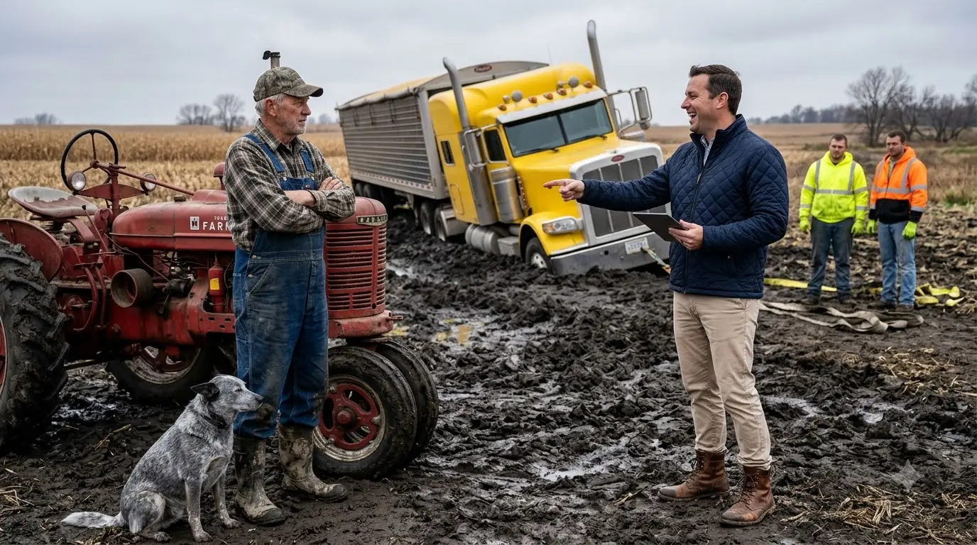 Three Towing Companies Said the 80,000-Pound Semi Was Lost — Then an Old Farmer Asked Which Way It Came In