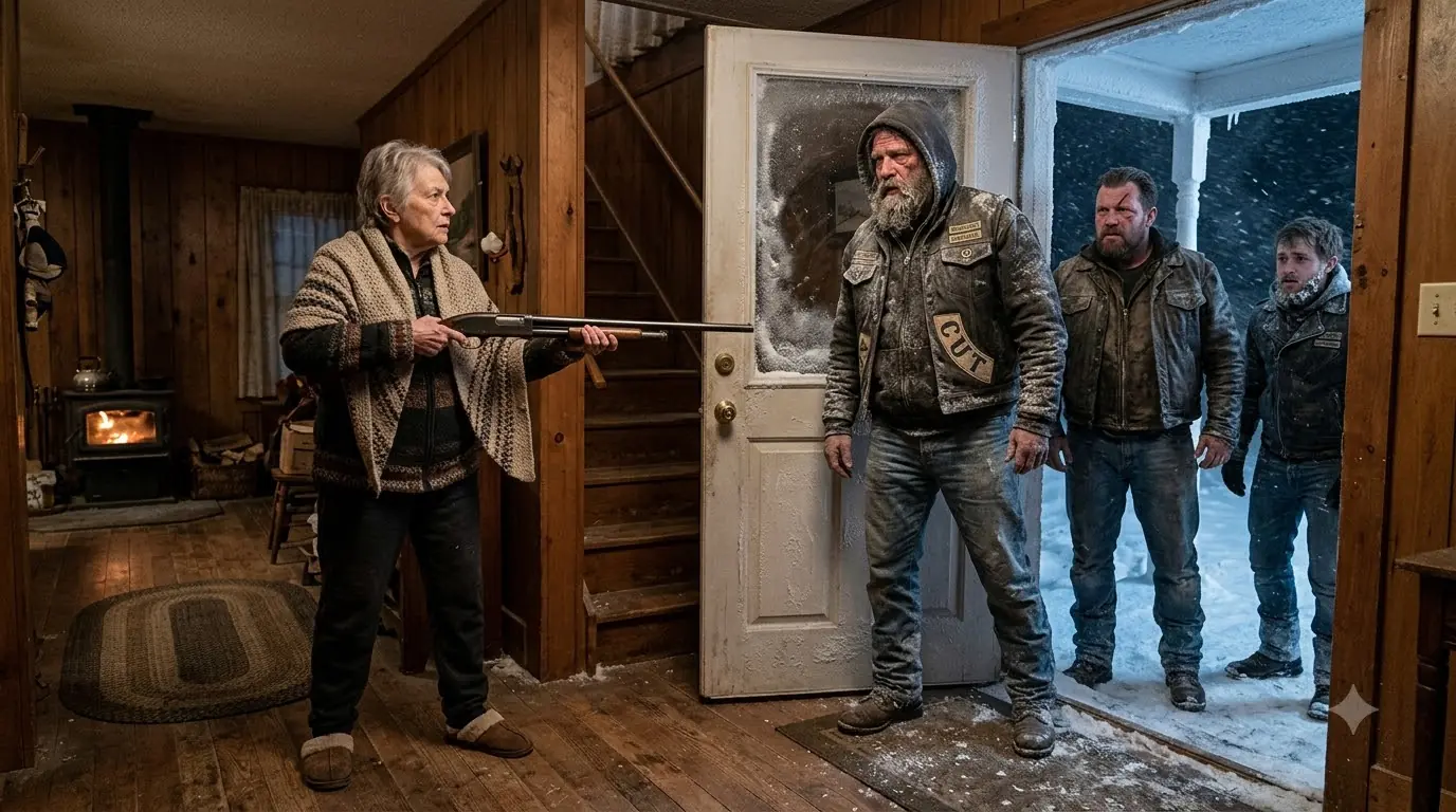 72-Year-Old Widow Sheltered 3 Hells Angels in a Blizzard — By Morning, They Were Shoveling Her Driveway