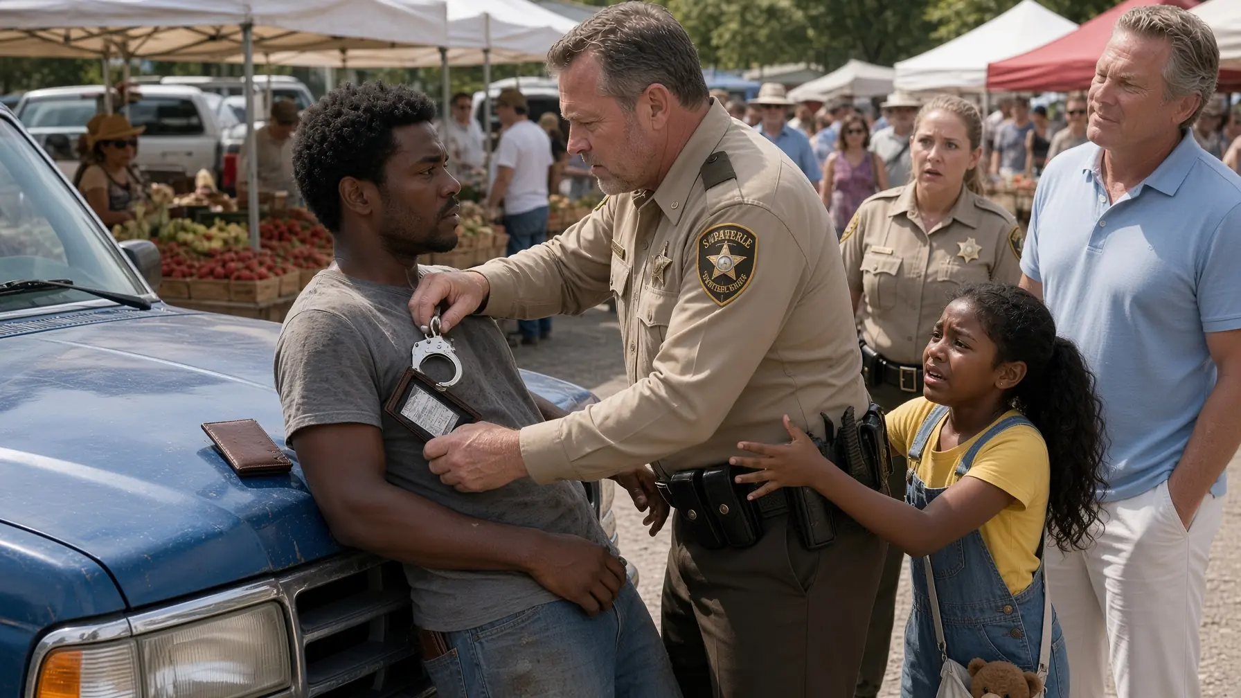 THE SHERIFF HANDCUFFED A QUIET SINGLE DAD IN FRONT OF HIS DAUGHTER—THEN THE STATION PHONE STARTED RINGING