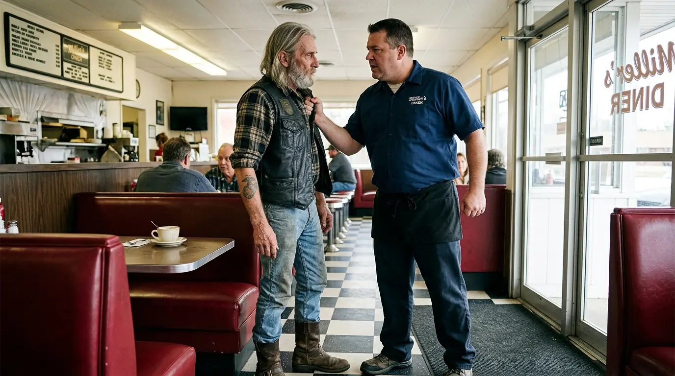 “Get Out, You Filthy Bum,” the Manager Told an Old Man — Then 50 Harleys Lined the Street