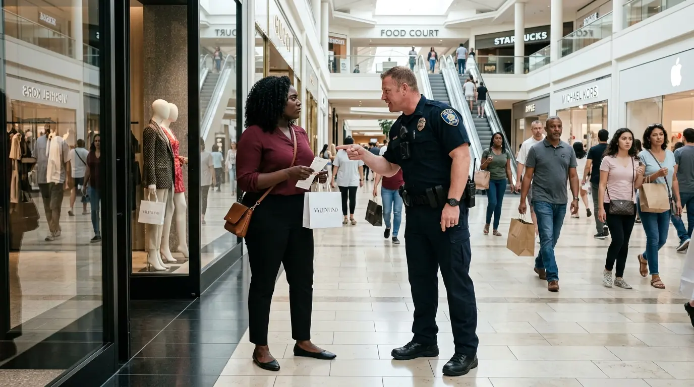 COP CHOKED A BLACK WOMAN IN THE MALL—THEN FIVE FEDERAL AGENTS STEPPED OUT OF THE CROWD