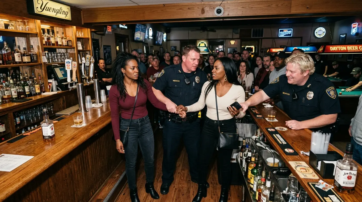 TWO DRUNK COPS CORNERED BLACK TWIN SISTERS IN A DAYTON BAR—THEN ONE BLACK WALLET HIT THE COUNTER