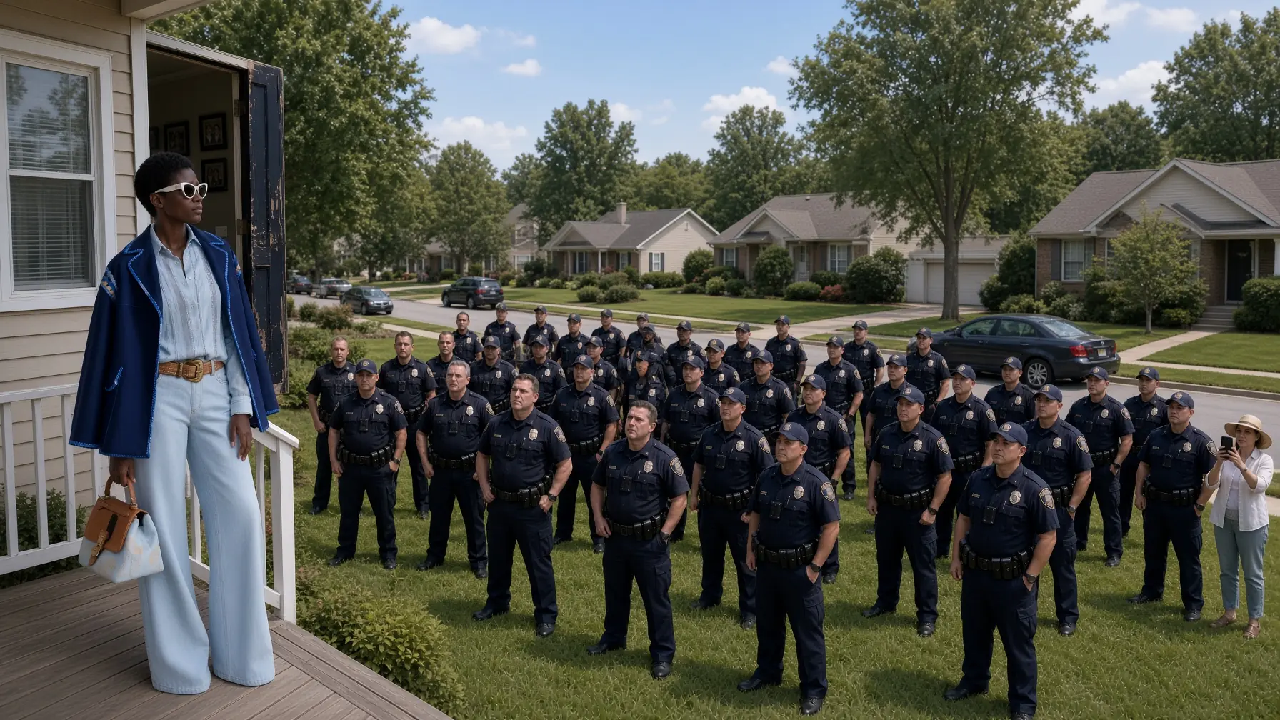 30 Officers Tried To Intimidate Her — Then Her Phone Call Shut Down The Block