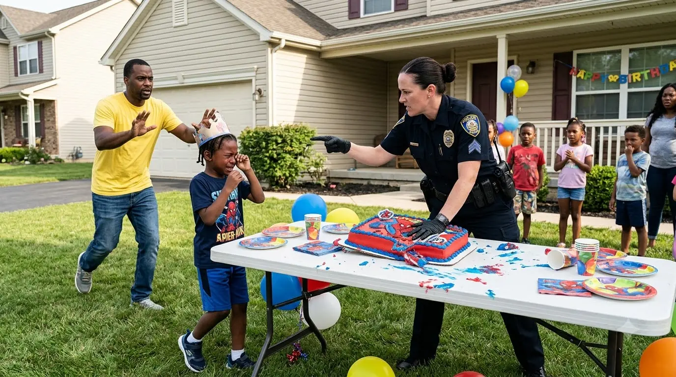 A Cop Crushed a Black Boy’s Birthday Cake — Then His Dad Made One Phone Call She Never Expected