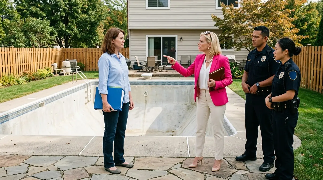 I Drained My Pool — Then Karen Returned With the Cops Claiming It Was Hers