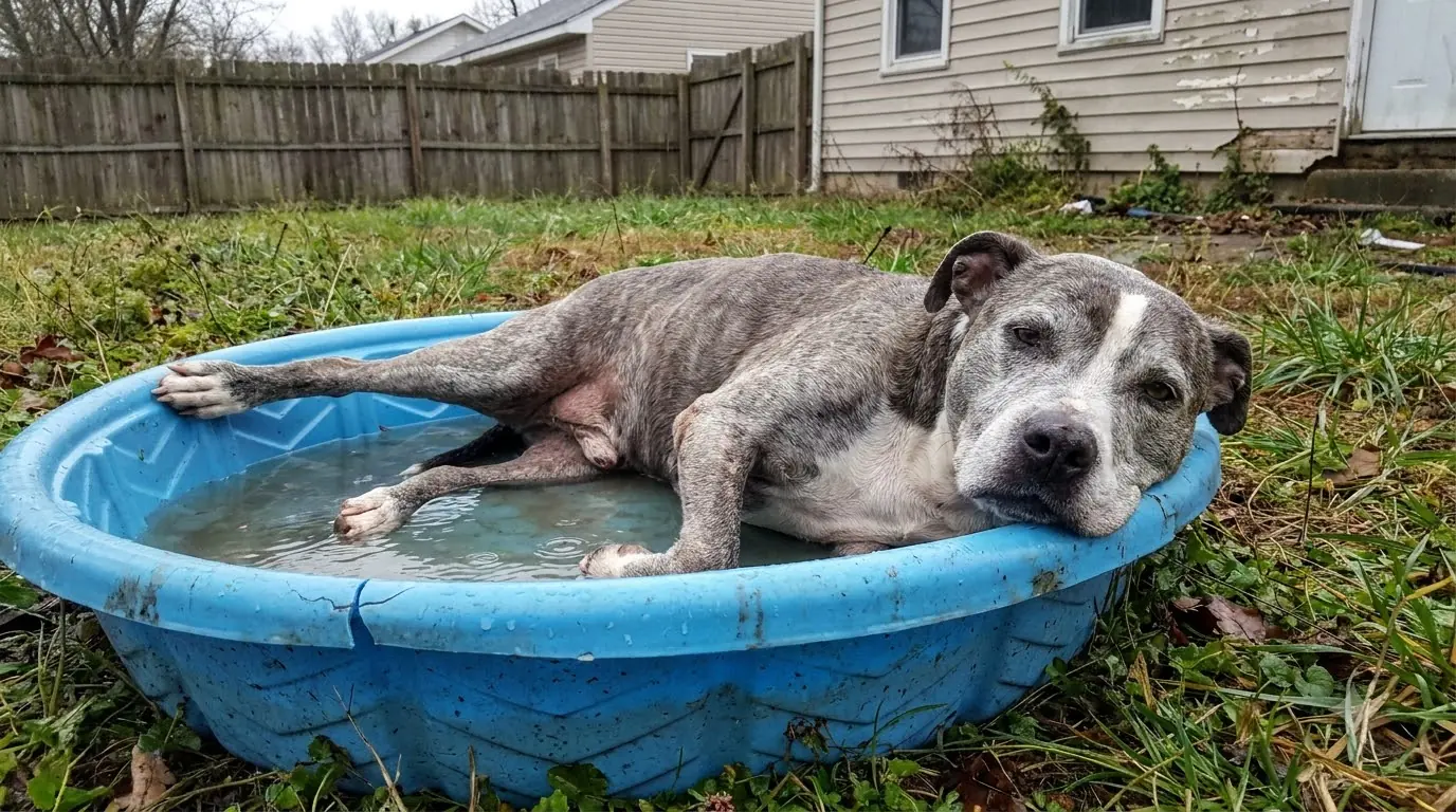 Rescuers Found Her Sleeping in a Cracked Kiddie Pool — Even When Rainwater Collected Around Her Body