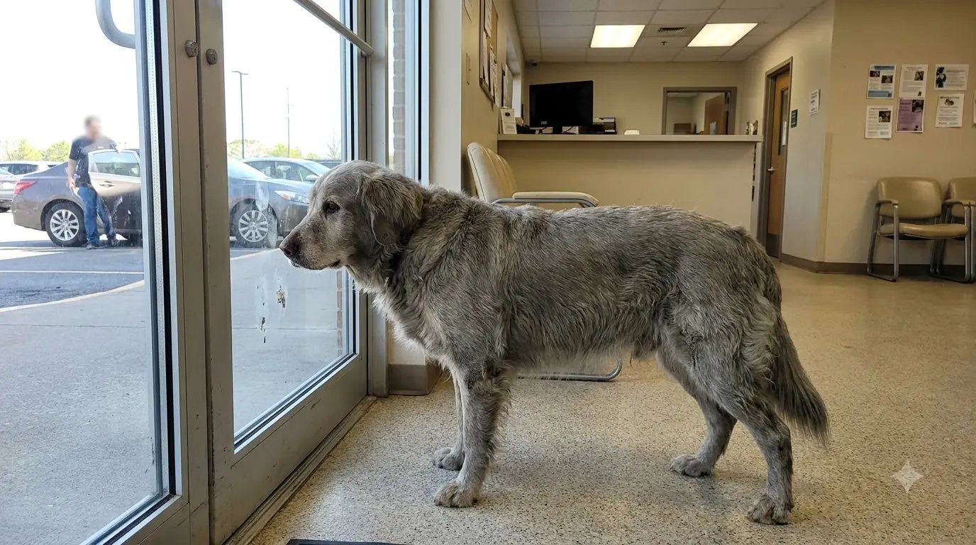 Every Car Makes This Senior Golden Retriever Struggle Back to His Feet at the Shelter’s Front Door
