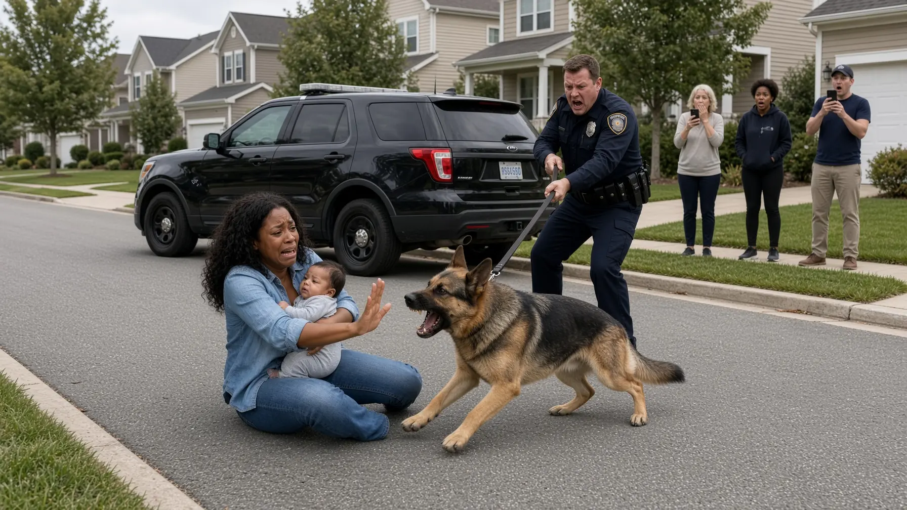 Cops Unleash K9 Dogs on Black Woman and Her Baby, 10 Minutes Later She Ruins Their Lives