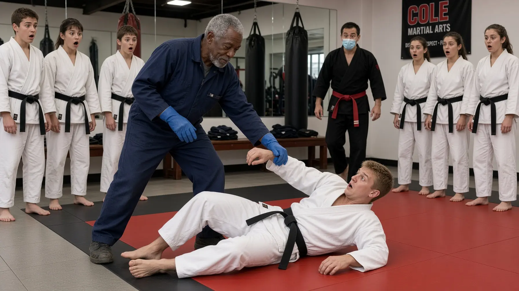 A COCKY BLACK BELT PICKED THE OLD JANITOR FOR AN EASY LESSON—40 SECONDS LATER, HE WAS BEGGING TO STOP