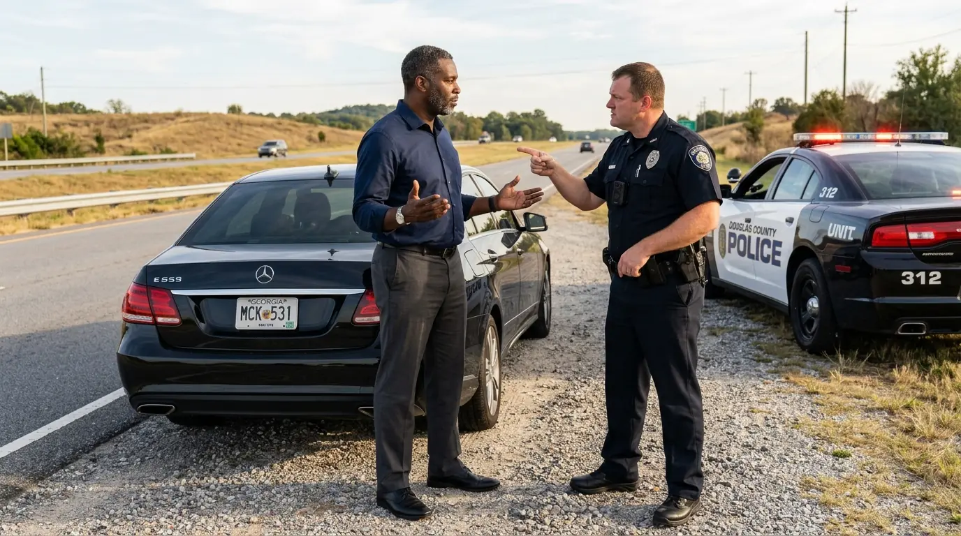 THE OFFICER SAID, “I’M THE LAW HERE” TO THE QUIET BLACK DRIVER—THEN THE MAN REACHED FOR ONE CARD IN HIS WALLET