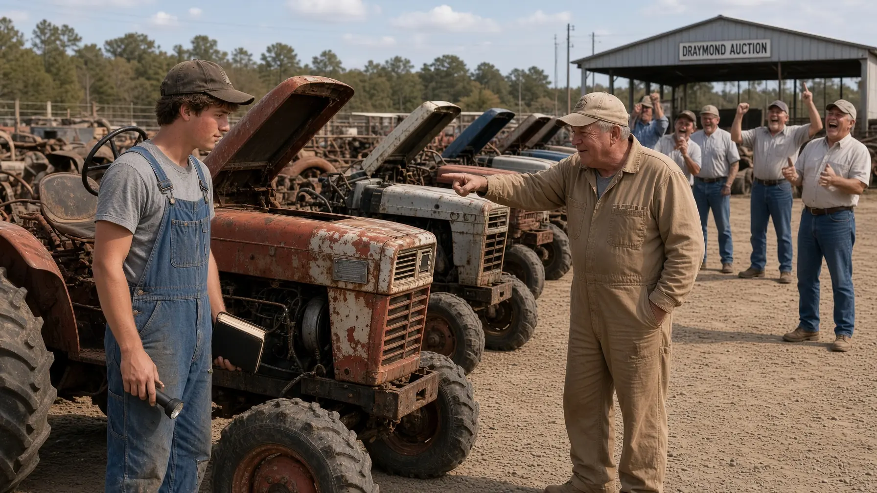 THEY LAUGHED WHEN THE 19-YEAR-OLD BOUGHT 50 DEAD TRACTORS—THEN ONE OF THEM STARTED