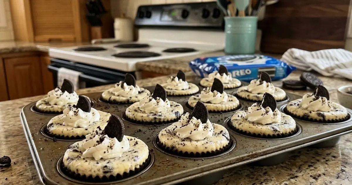 Mini Oreo Cheesecakes – Creamy, Cookies & Cream-Filled with an Oreo Cookie Crust
