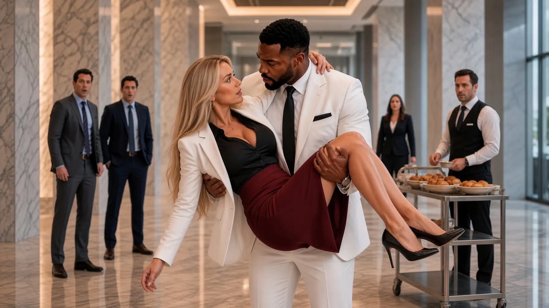 Black Man Suddenly Hugged the Female CEO Famous for Being Cold—“Careful, Baby ” She Was Stunned