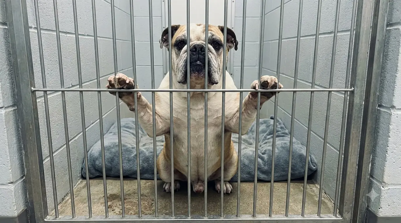 He Can’t Get Up to Greet Anyone Anymore, but His Tail Still Tries Every Time Someone Stops