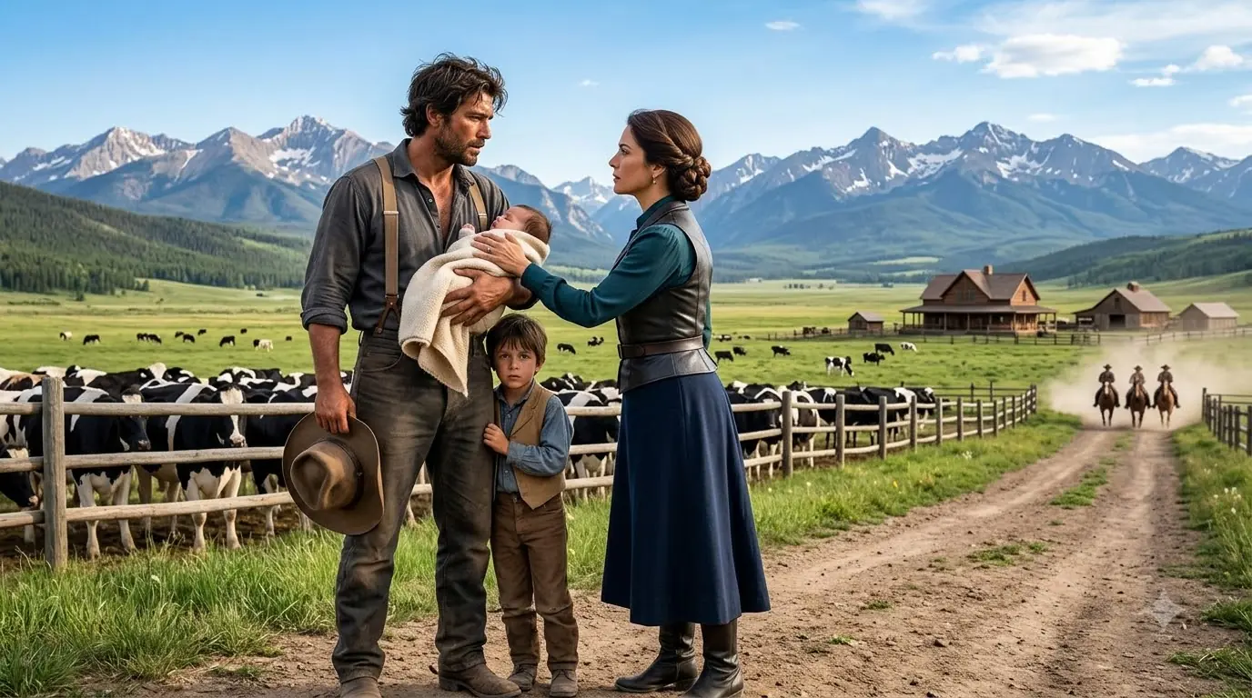 “Your Little Girl Needs Milk… and I Need a Husband” — Then the Widow’s Secret Rode Through the Ranch Gate