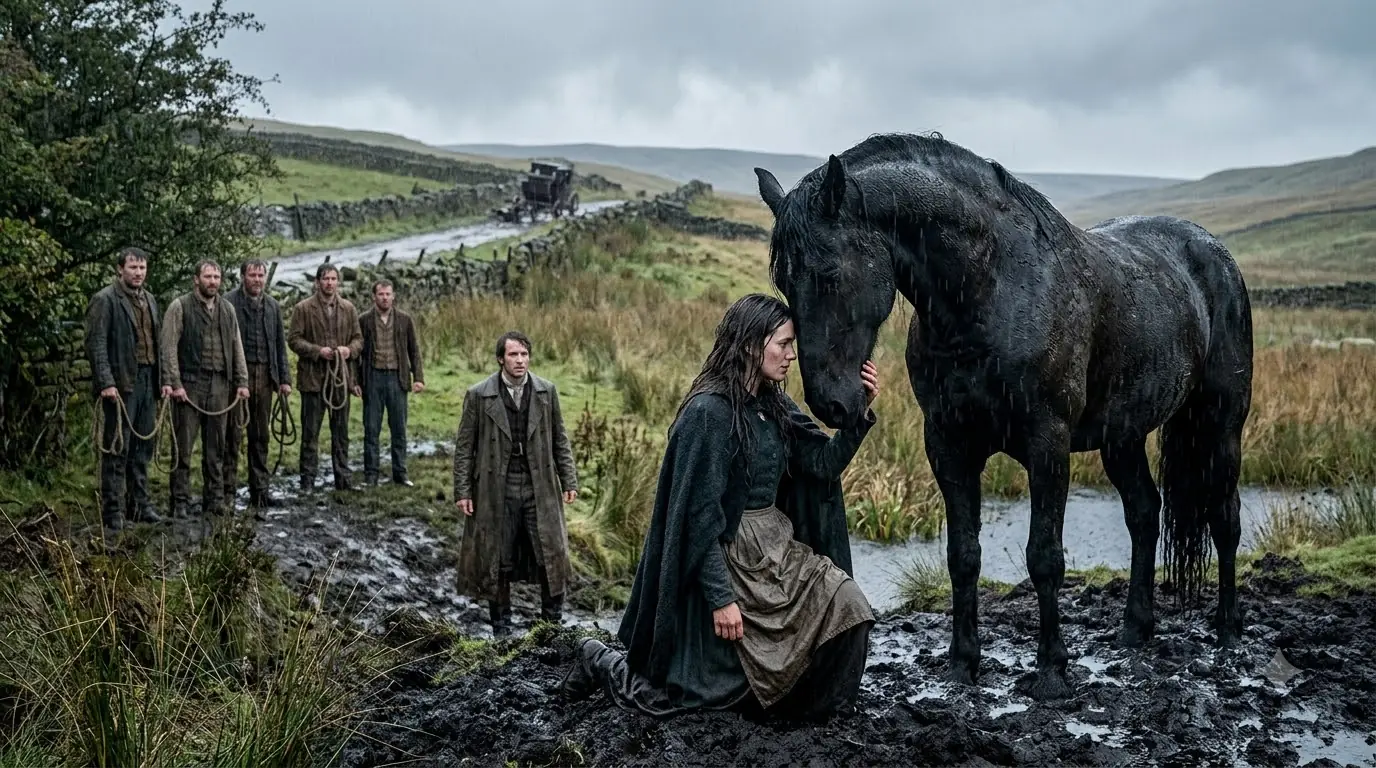 She Coaxed a Terrified Horse Out of the Mire — Unaware the Beast Belonged to the Duke