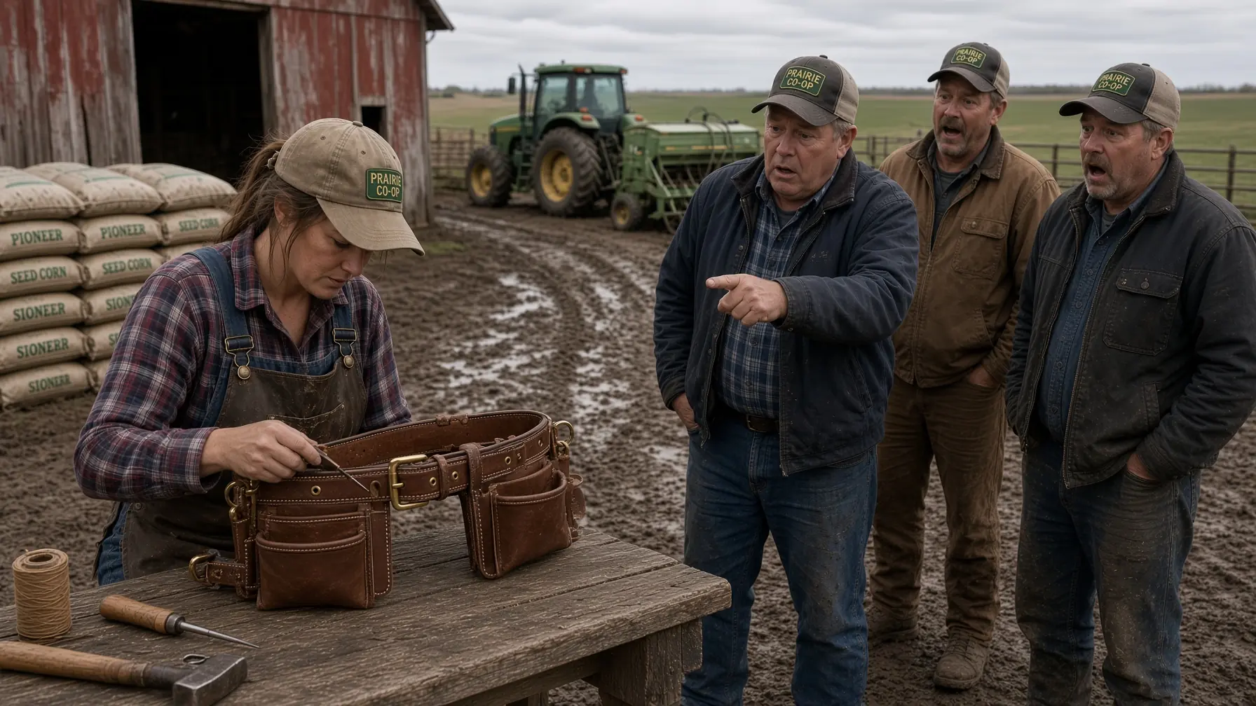 THEY LAUGHED WHEN SHE STARTED SORTING SCRAP LEATHER BESIDE THE BARN—YEARS LATER, THE SAME MEN WERE WAITING FOR HER PRICE LIST