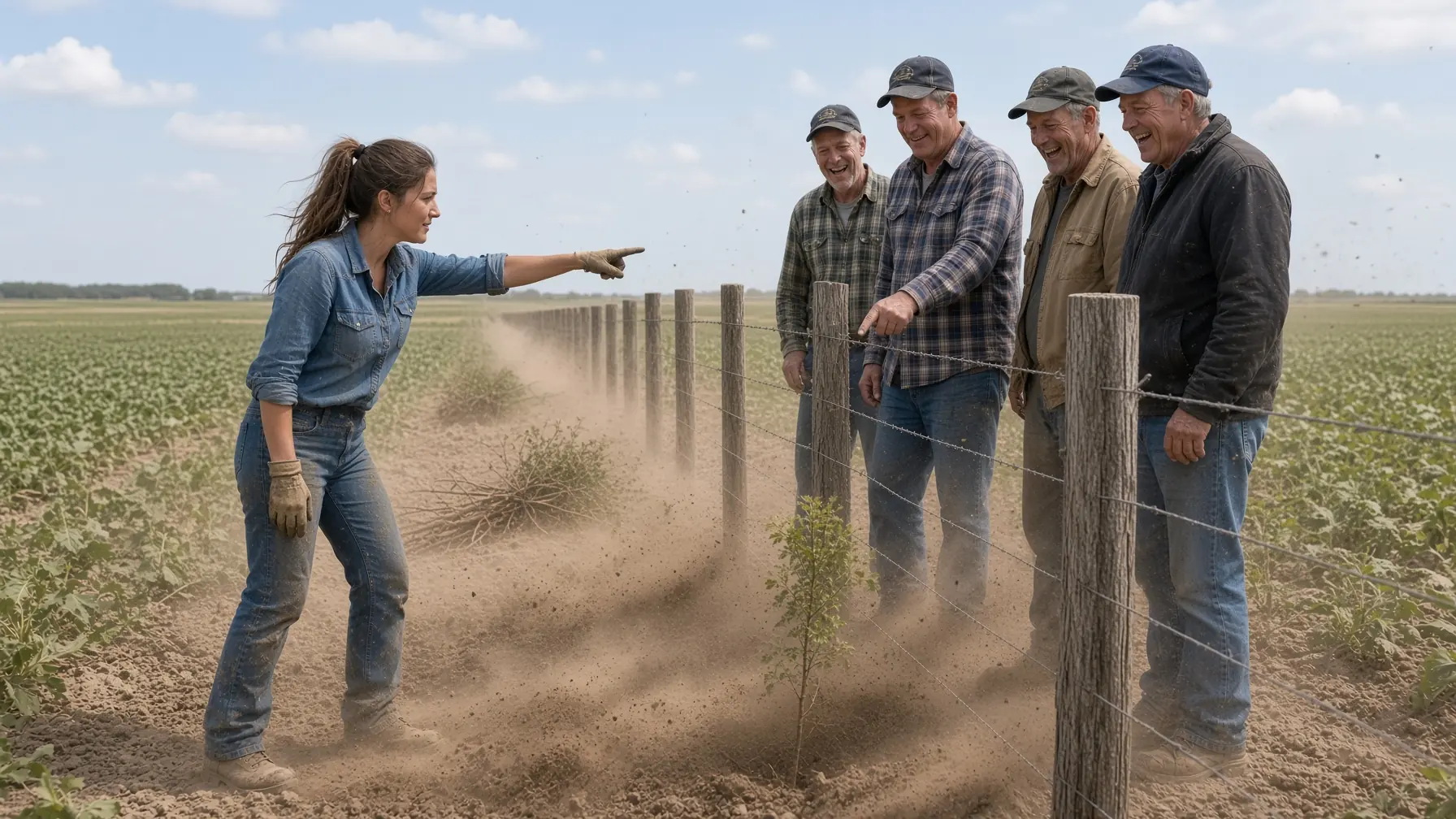 THEY LAUGHED WHEN SHE PLANTED 340 TREES ALONG HER BEST FIELD—FOUR YEARS LATER, ONE OF THEM PULLED OVER