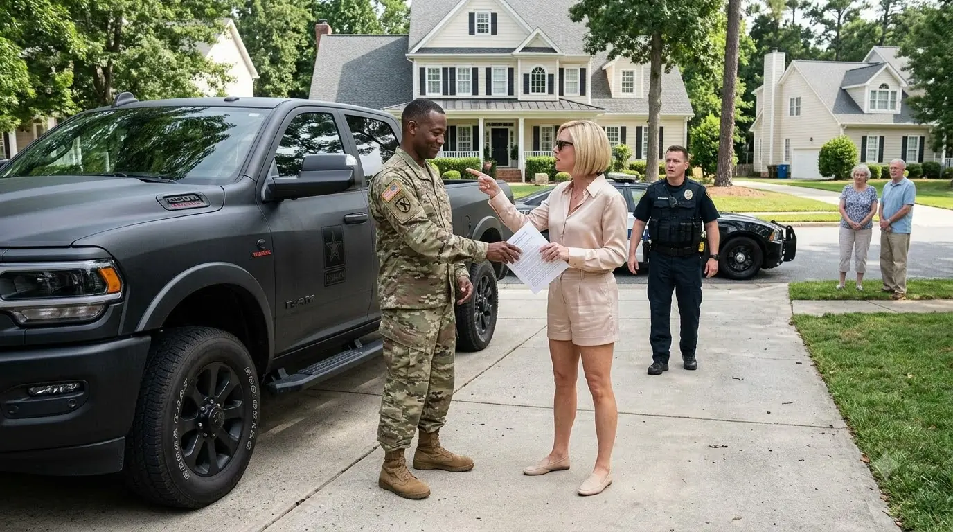 HOA Karen Tried to Report a Homeowner Over His Truck — Then She Saw Whose Name Was on Her Complaint