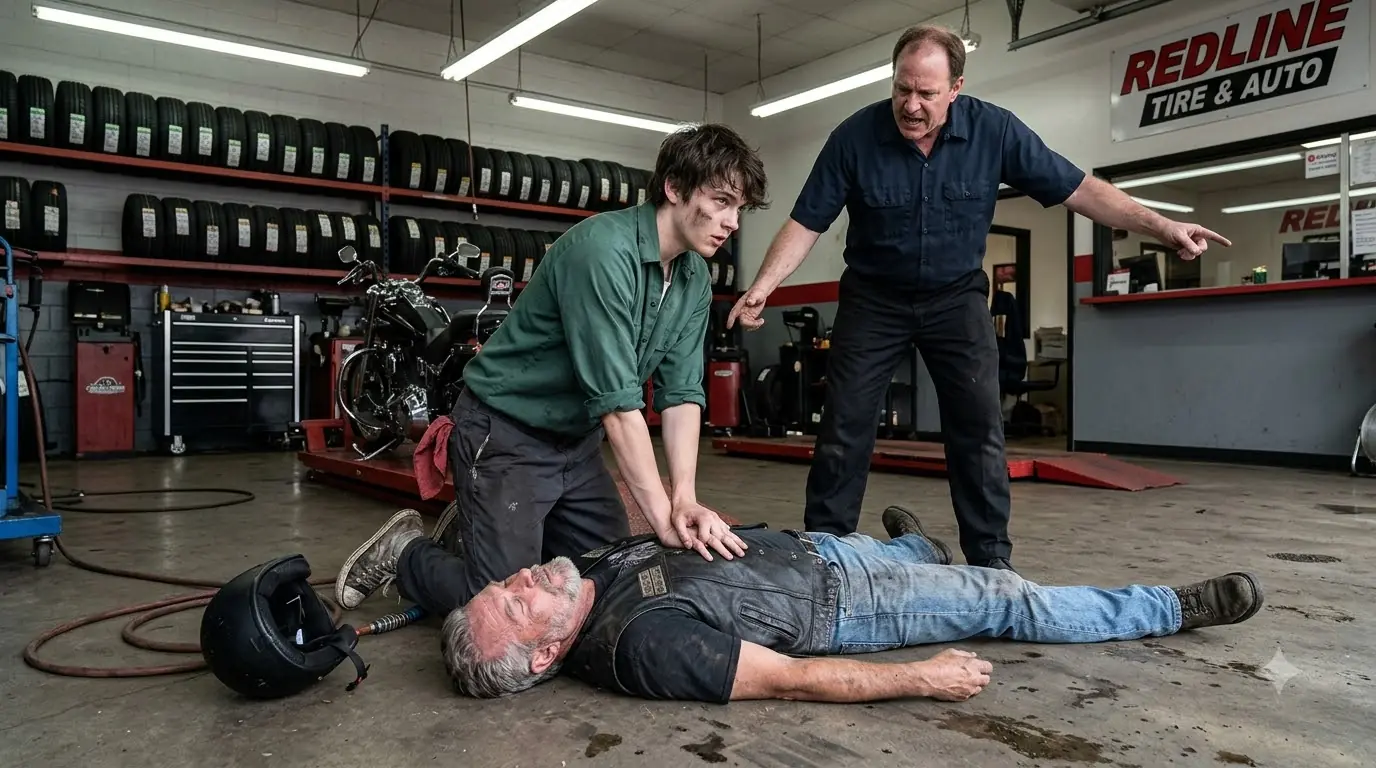 A Homeless Teen Gave Up His Only Job to Save a Biker’s Life — Then His Boss Fired Him on the Spot