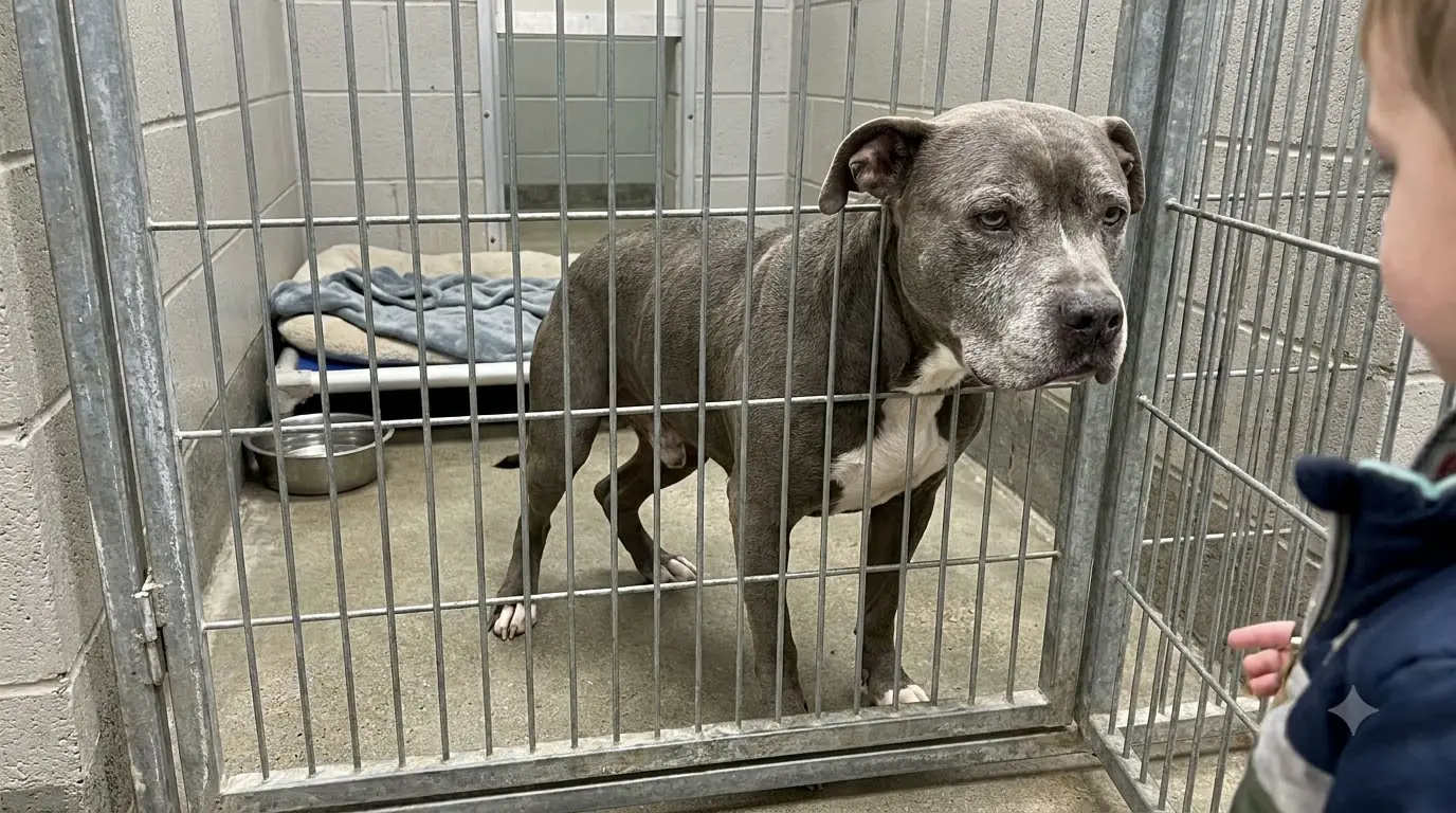He Has Two Hours Left, and Every Time a Child Passes His Kennel, He Forces His Shaking Legs to Stand Again