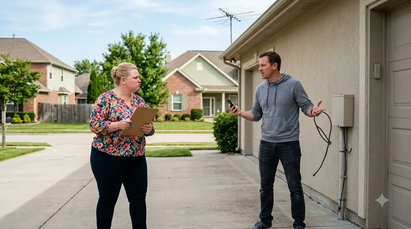 HOA Karen Cut My Internet Cable — The Cop Was at Her Door in 30 Minutes