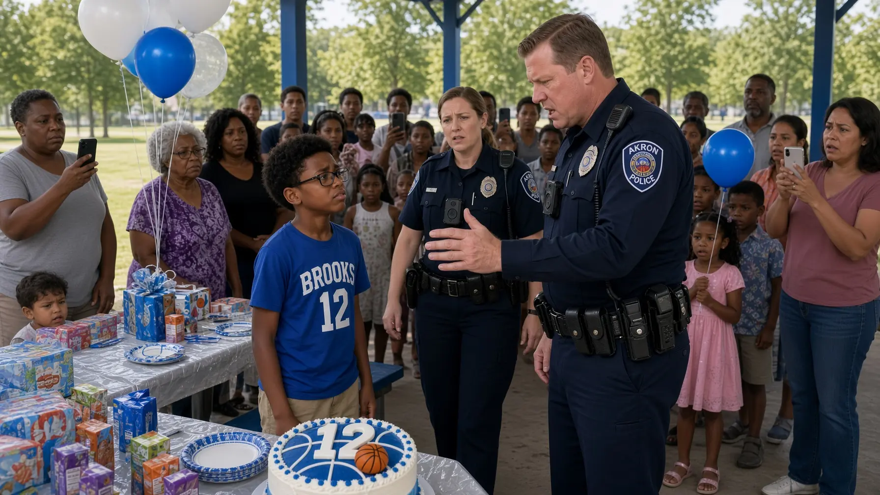THE OFFICER SHOVED A BIRTHDAY CAKE INTO THE BOY’S FACE—THEN HIS FATHER WALKED ACROSS THE PARK