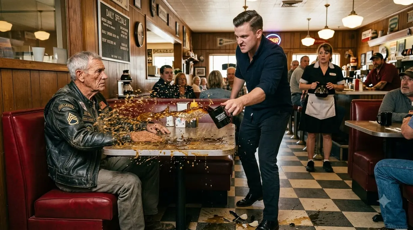 Mayor’s Son Mocked an Old Biker as “Homeless” — Then a 4-Star General Walked In and Saluted Him