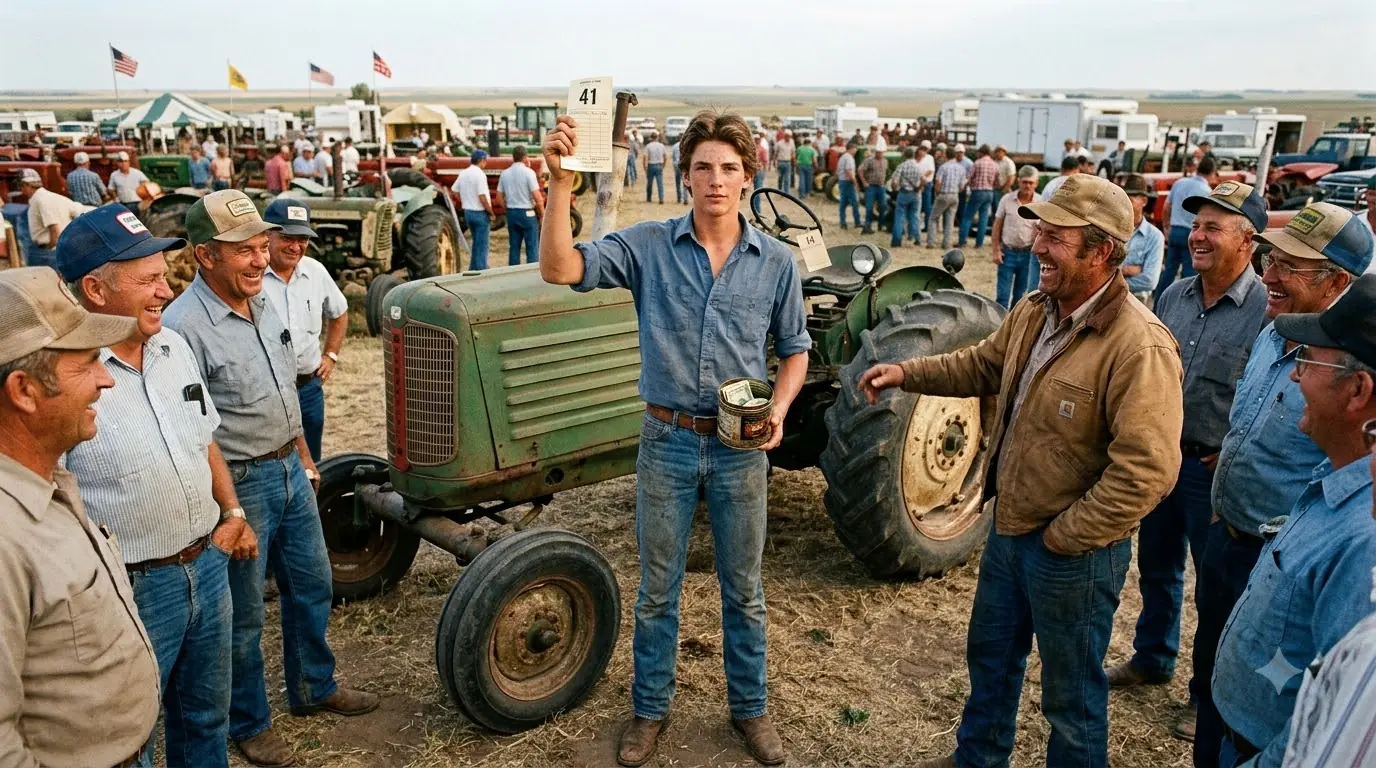 The Whole Auction Yard Laughed When a 16-Year-Old Bid $140 on a "Broken" Tractor — He Knew Better