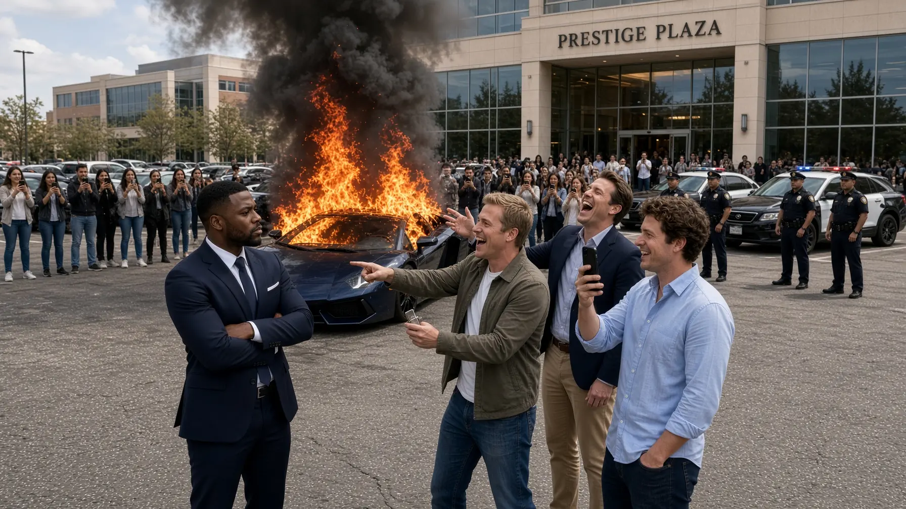 Bullies Set Black Man's $400K Car on Fire — Went Pale Learning the Man Is the Attorney General’s Son