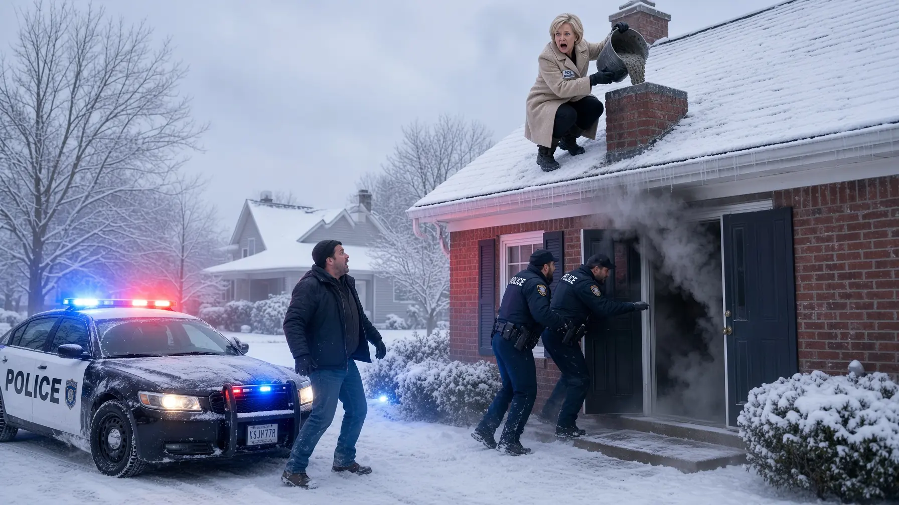 MY NEIGHBOR CLIMBED ONTO MY ROOF AND POURED WET CONCRETE DOWN MY CHIMNEY — THEN THE EVACUATION ORDER ARRIVED BEFORE THE SMOKE DID