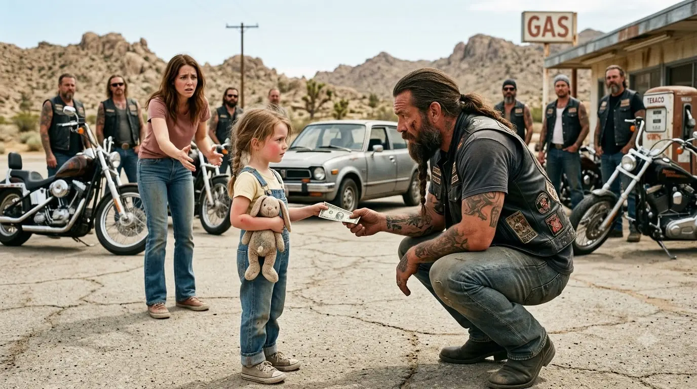 Little Girl Gave a Biker Her Only $2 for 'Gas' — Then 200 Bikers Came For Her