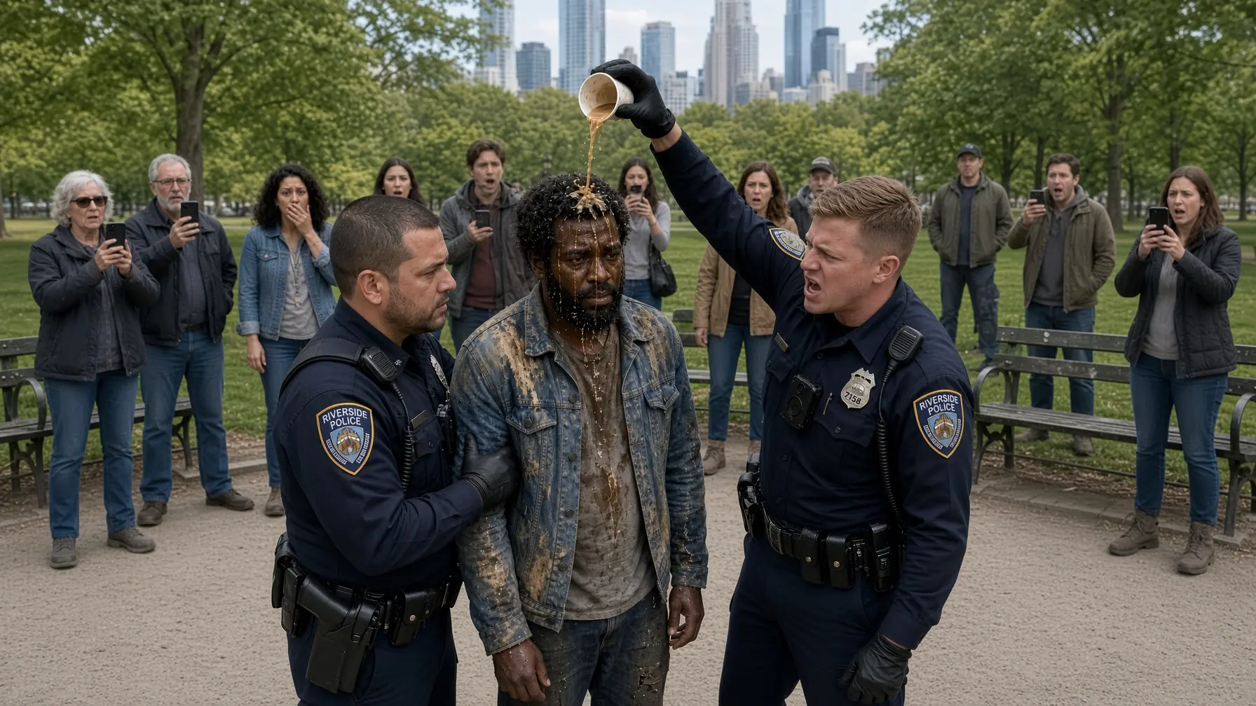 Cop Dumps Food on Black Man for 'Looking Dirty' — Froze When He Said "I'm Deep Undercover"