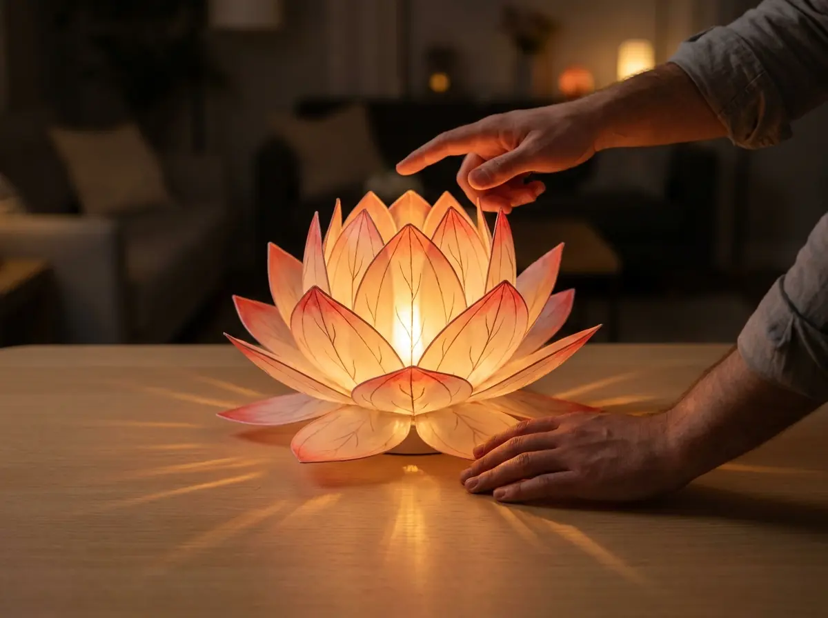 DIY Lotus Flower Lamp: How to Make a Glowing Decorative Light From Recycled Plastic