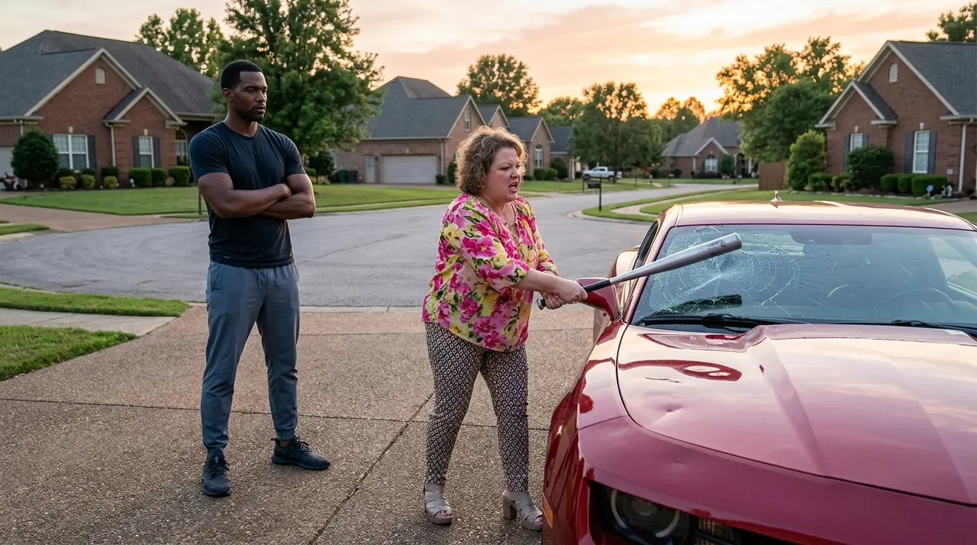Racist White Woman Smashes Black Man's Sports Car — Then Her Husband Walked Out With a Gun