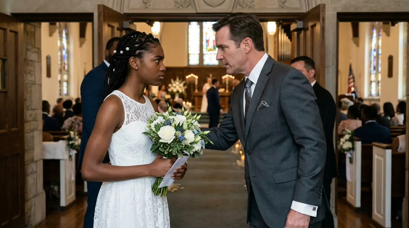 Daughter Screams “Don’t Marry Him!” — Then Exposes The Groom’s Secret And Mom Calls 911