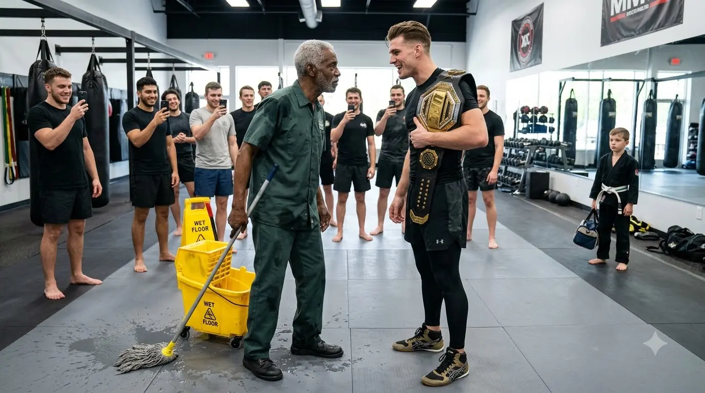 Cocky Teen Shoved the Old Janitor "for Fun" — He Didn't Know the Old Man Trained 3 Champions