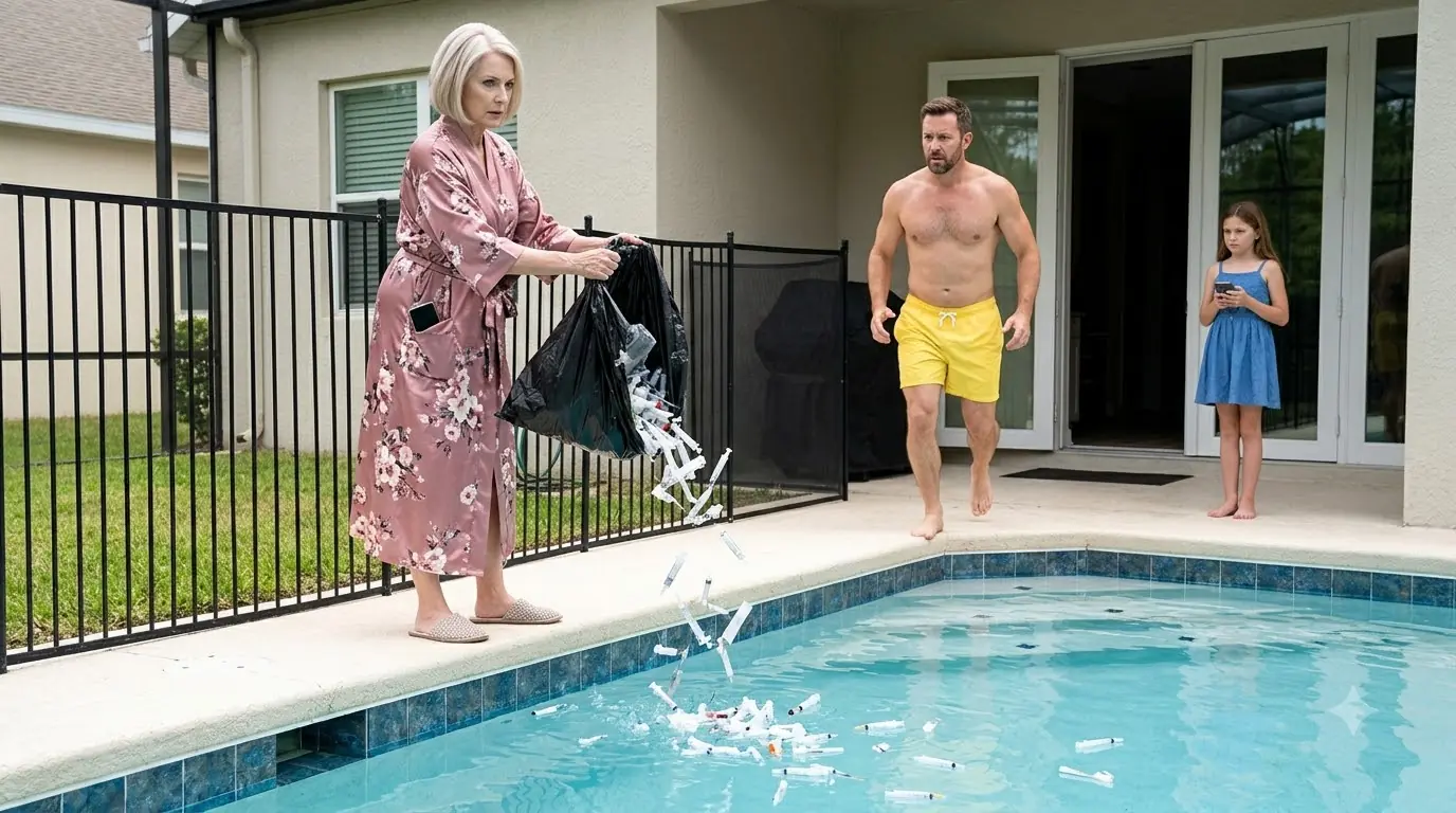 HOA President Dumped Used Syringes Into His Family’s Pool — Then His Daughter Showed Police Who Handed Her the Bag