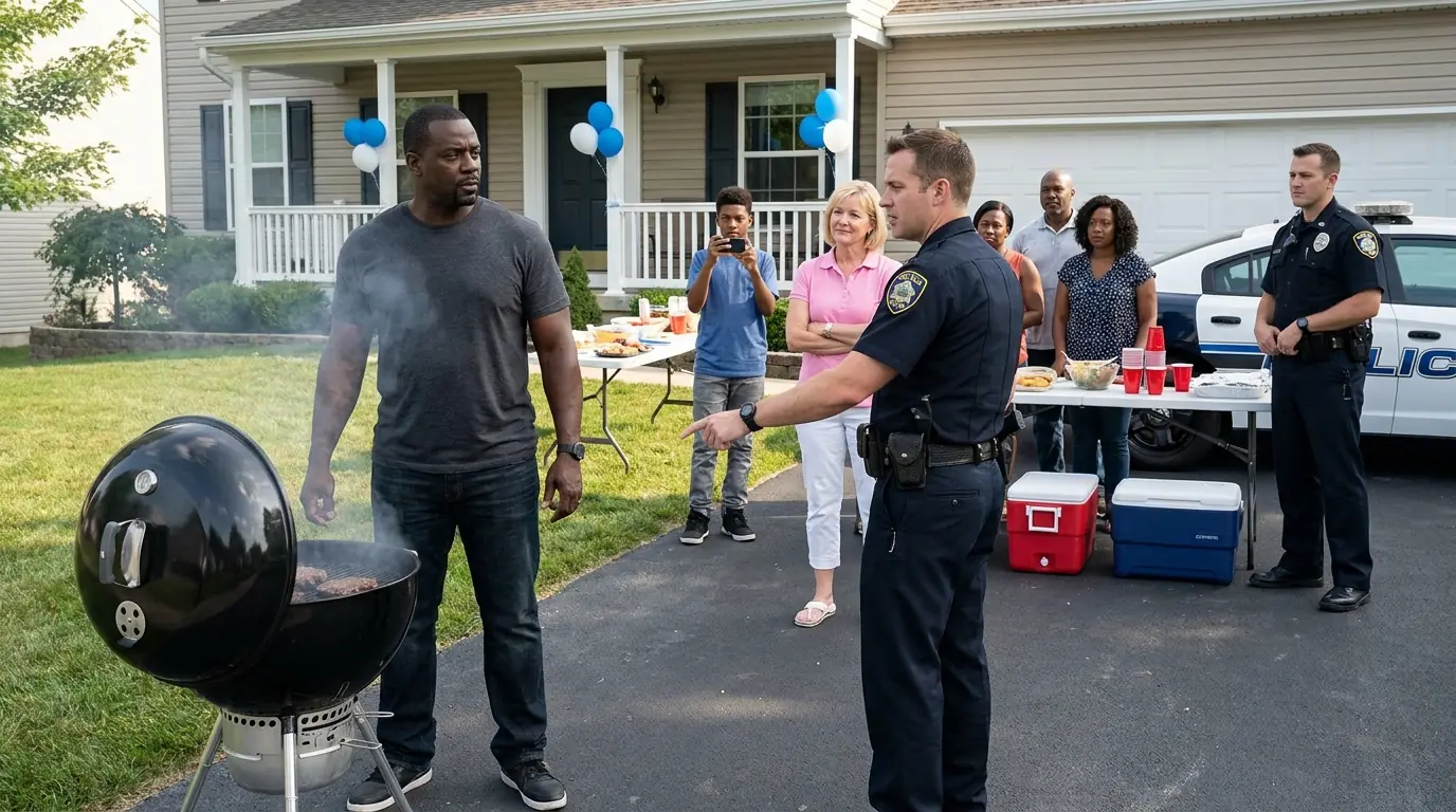 WHITE NEIGHBOR CALLED 911 ON A BLACK FAMILY’S BBQ — THEN A BLACK SUV STOPPED AT THE DRIVEWAY