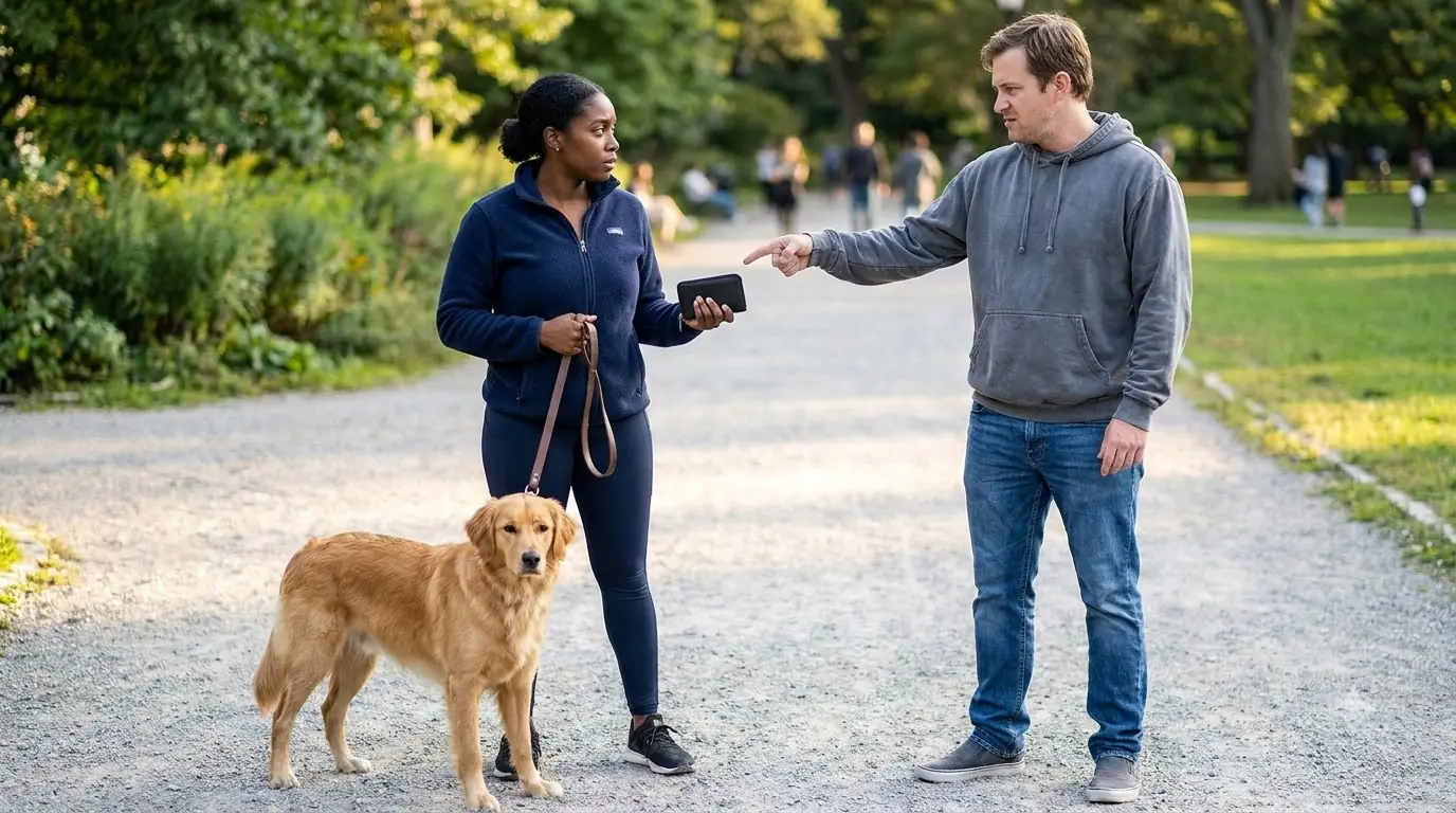 Racist Karen Kicked a Black Woman’s Dog — Then Police Sirens Erupted Behind Him