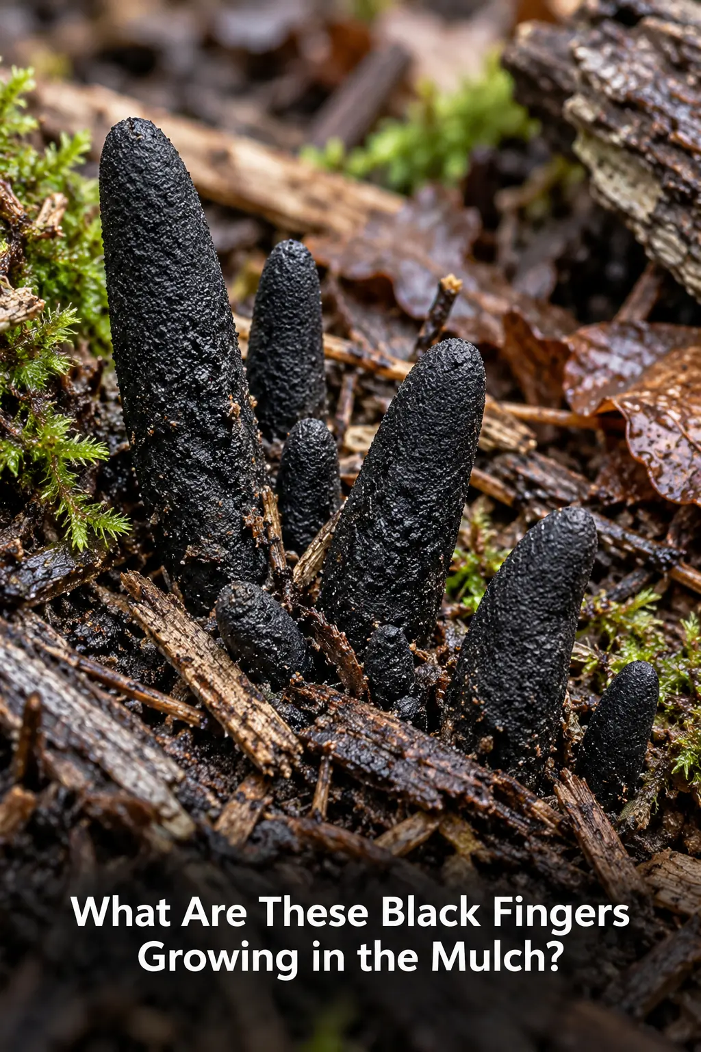 Black Finger-Like Growths in Your Mulch? Meet the Eerie “Dead Man’s Fingers” Fungus