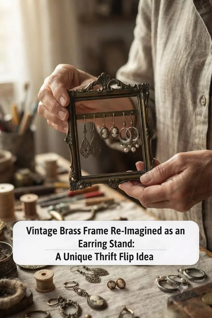 Lady flips an old cake stand upside down. This strange thrift flip is suddenly everywhere