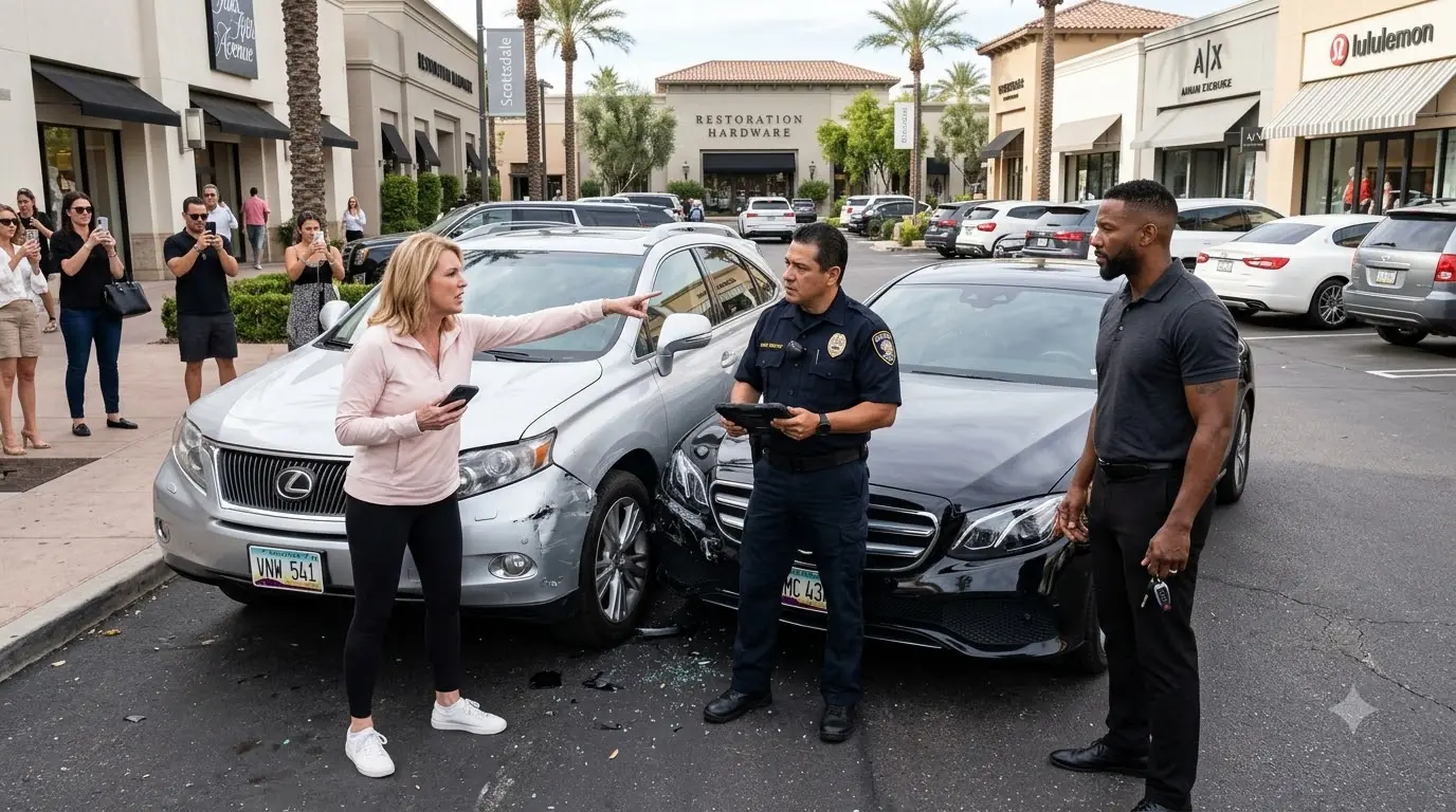 She Blocked His Car and Demanded a Tow — Then the Guard Checked the Records