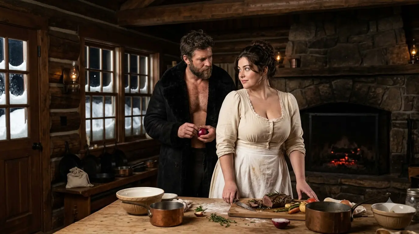 A Wealthy Mountain Man Hired a Poor Cook for One Night — Before Dawn, He Said, “Stay With Me”
