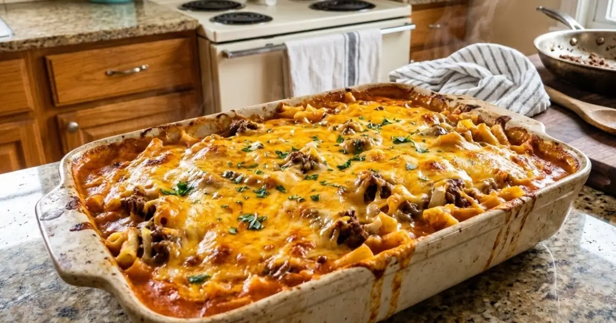 Cheeseburger Casserole – Beefy, Extra Cheesy & Loaded with Classic Burger Flavor