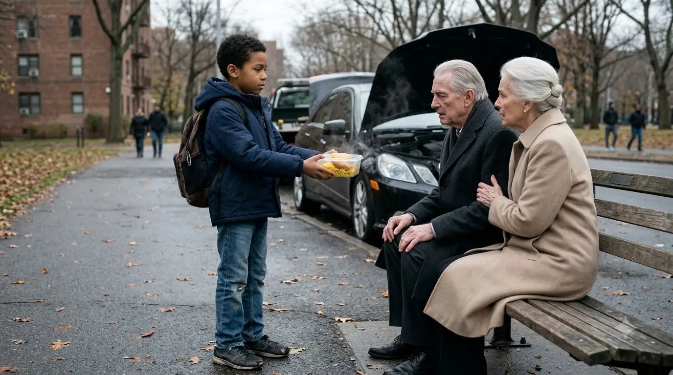 Poor Boy Shares His Only Meal With Hungry Old Couple — Next Morning, a Knock Stops His Mom ColdOnly Meal With Hungry Old Couple — Next Morning, a Knock Stops His Mom Cold