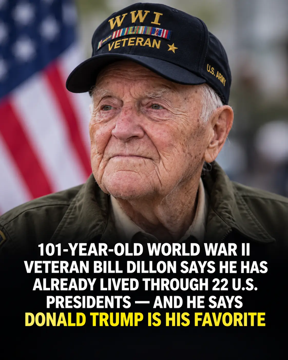 101-Year-Old WWII Veteran Steals the Show at Mar-a-Lago With Bold Message for Trump