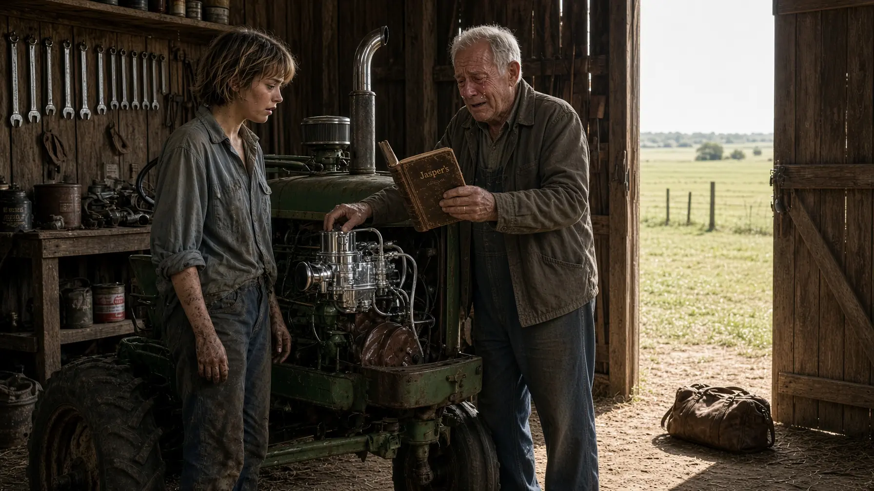 15-YEAR-OLD GIRL SECRETLY REBUILT THE TRACTOR KEEPING HER FAMILY ALIVE — THEN GRANDPA WALKED INTO THE BARN